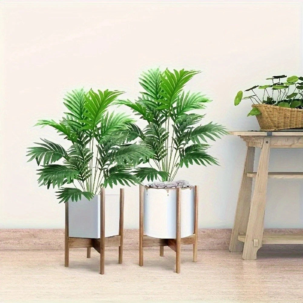 2pcs Large Artificial Areca Palm Tree Faux Plants Indoor Home Office Floor Decor