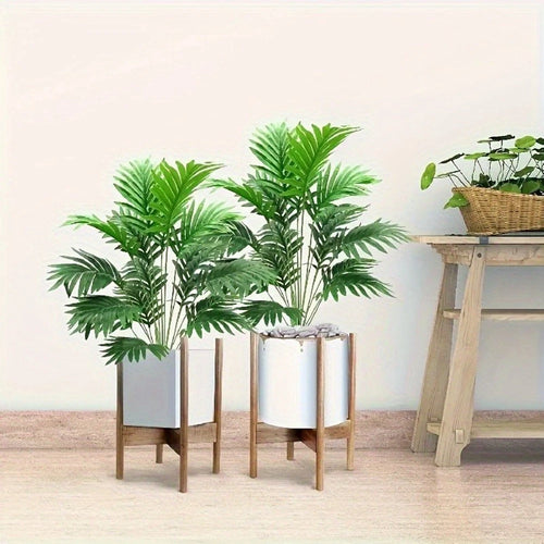 2pcs Large Artificial Areca Palm Tree Faux Plants Indoor Home Office Floor Decor