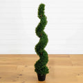 4' Artificial Cedar Spiral Topiary Tree UV (Indoor/Outdoor). Retail